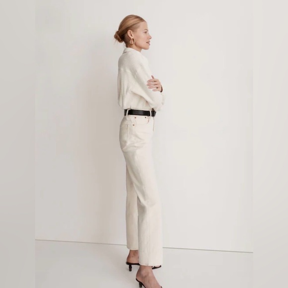 Madewell Cream Button-Front Waffle Shirt Size Small - Picture 2 of 9